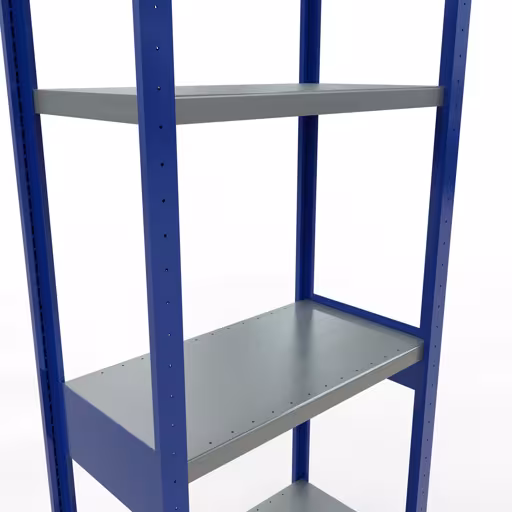 Figure n° 13 de l'article étagère de base, étagère, système enfichable MULTIplus250, 3000 x 750 x 400 mm, 7 étagères, RAL 5010 bleu gentiane/galvanisé/galvanisé du groupe de produits système enfichable de Schulte Lagertechnik