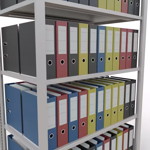 Image supplémentaire de l'article Étagère Basic, étagère de bureau, système enfichable MULTIplus150, 1800 x 1000 x 600 mm (HxLxP), 5 étagères, , , gris clair en système enfichable