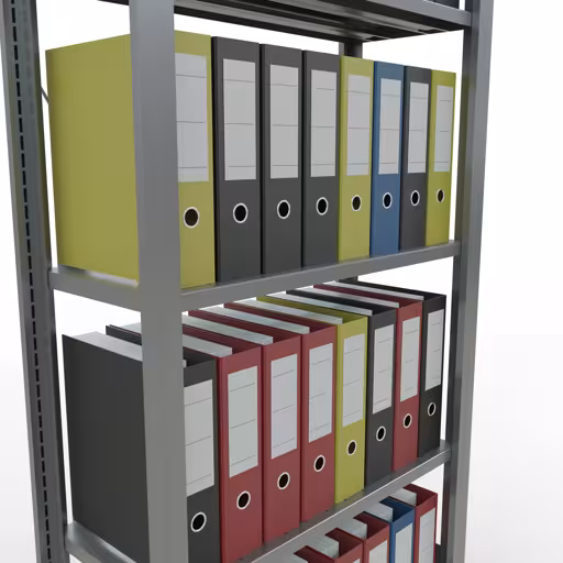 Figure n° 12 de l'article, étagère de bureau, système enfichable MULTIplus85, 1800 x 750 x 300 mm, 5 étagères, galvanisées, sans barre d'arrêt du groupe de produits étagères de bureau de la marque Schulte Lagertechnik