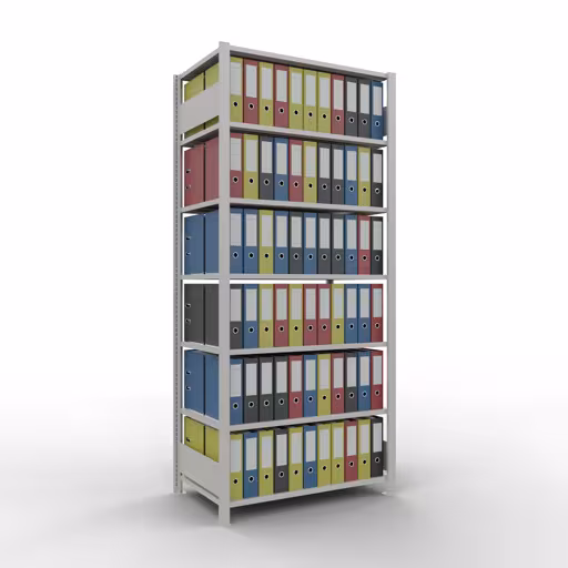 Produktbild Nr 11 des Artikels Grundregal, Büro-Fachbodenregal Stecksystem MULTIplus150, 2300 x 1000 x 600 mm (HxBxT), 7 Fachböden, Längenriegel, ohne Mittelanschlag, lichtgrau Abbildung Nr 11 des Artikels Grundregal, Büro-Fachbodenregal Stecksystem MULTIplus150, 2300 x 1000 x 600 mm (HxBxT), 7 Fachböden, Längenriegel, ohne Mittelanschlag, lichtgrau aus der Produktgruppe Büroregale von der Marke Schulte Lagertechnik