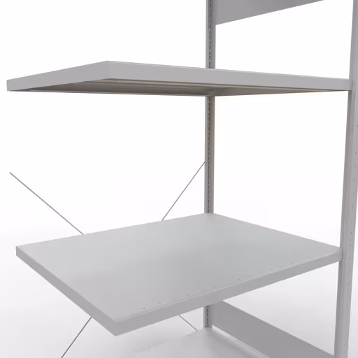 Rayonnage supplémentaire, étagère, système enfichable MULTIplus330, 2000 x 1000 x 800 mm, 5 étagères, traverse, gris clair RAL 7035 de Schulte Lagertechnik de la catégorie des systèmes enfichables