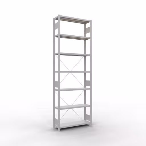 Figura n. 13 dell'articolo scaffale base, scaffale, sistema a innesto MULTIplus330, 3000 x 1000 x 300 mm (AxLxP), 7 ripiani, traversa, RAL 7035 grigio chiaro del gruppo di prodotti sistema a innesto della marca Schulte Lagertechnik