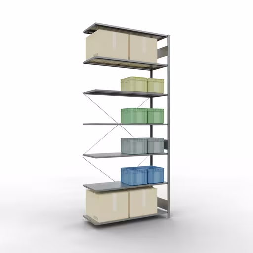 Représentation supplémentaire de l'article Tablette supplémentaire pour système enfichable 3000x1300x500 mm, type 150 kg, galvanisée Représentation supplémentaire de l'article Tablette supplémentaire avec système enfichable 3000x1300x500 mm, type 150 kg, galvanisée à partir de la tablette supplémentaire