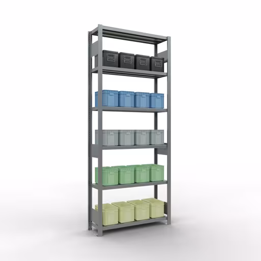 Figure n° 12 de l'article étagère de base, système d'étagères enfichables MULTIplus330, 2500 x 1000 x 300 mm, 6 étagères, galvanisées du groupe de produits système enfichable de Schulte Lagertechnik