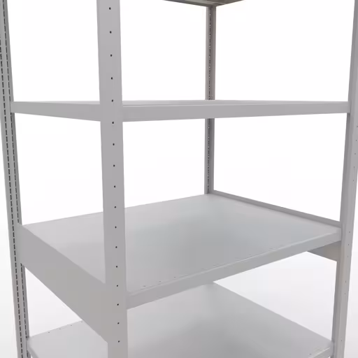 Image du produit n° 15 de l'article étagère de base, étagère, système enfichable MULTIplus330, 2500 x 1000 x 800 mm (HxLxP), 6 étagères, traverse, RAL 7035 gris clair Figure n° 15 de l'article étagère de base, système d'étagères enfichables MULTIplus330, 2500 x 1000 x 800 mm, 6 étagères, RAL 7035 gris clair du groupe de produits système enfichable de la marque Schulte Lagertechnik