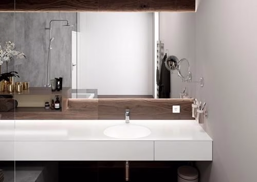Hansgrohe Einhebel-Waschtischmischer VERNIS Blend 100 mit Zugstangen-Ablaufgarnitur 1 1/4 Zoll chrom