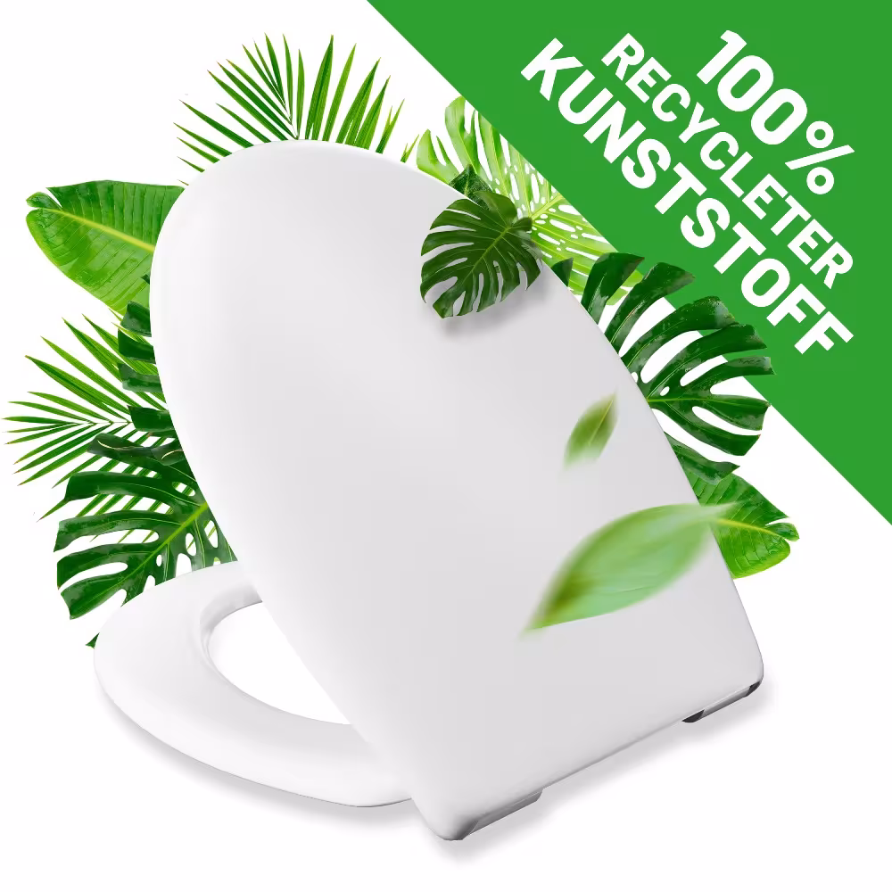 Abattant WC recyclé R700 Eco ovale avec mécanisme soft-close (ajustement universel) de LUVETT Abattant WC recyclé R700 eco ovale avec mécanisme soft-close (ajustage universel), abattants WC
