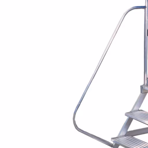 Main courante sur la contremarche pour échelles à 3 marches #34874 de Schulte Lagertechnik Main courante sur la contremarche pour échelles à 3 marches #34874, escaliers, article no. 34874