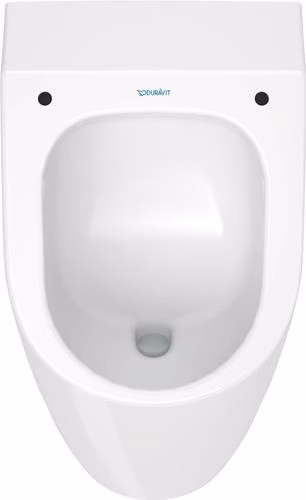 Detailbild 4026837 Duravit urinoir Rimless ME by Starck, blanc sortie horizontale, version pour couvercle