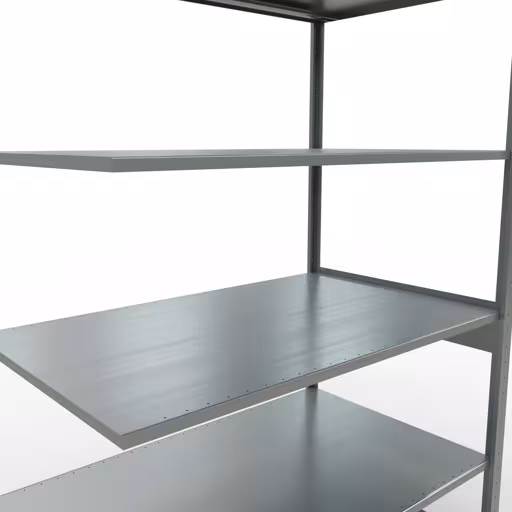 Scaffali aggiuntivi, scaffali, sistema a innesto MULTIplus150, 2500 x 1300 x 800 mm (AxLxP), 6 ripiani, barre longitudinali, zincato di Schulte Lagertechnik con l'articolo n. 12786-130-LR