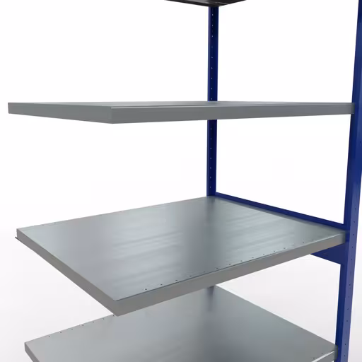 Rayonnage supplémentaire, étagère, système enfichable MULTIplus250, 2500 x 1000 x 800 mm, 6 étagères, traverse, RAL 5010 bleu gentiane/galvanisé de Schulte Lagertechnik avec le numéro d'article. 12986-B