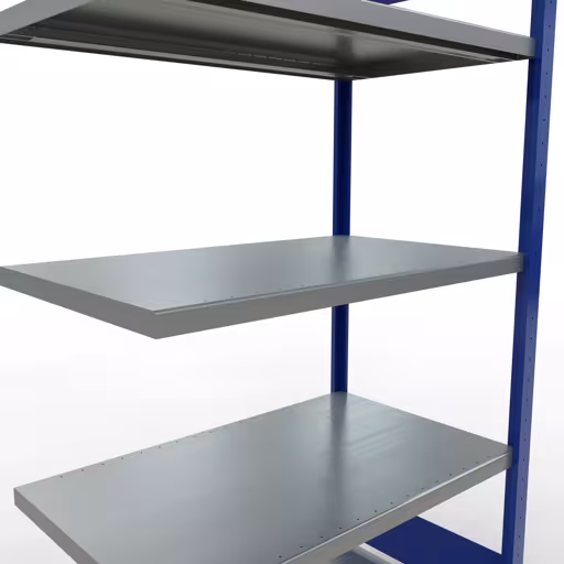 Figura n. 14 dell'articolo scaffale aggiuntivo, scaffale, sistema a innesto MULTIplus250, 2000 x 1000 x 600 mm (AxLxP), 5 ripiani, barre longitudinali, RAL 5010 blu genziana/zincato del gruppo di prodotti sistema a innesto della marca Schulte Lagertechnik