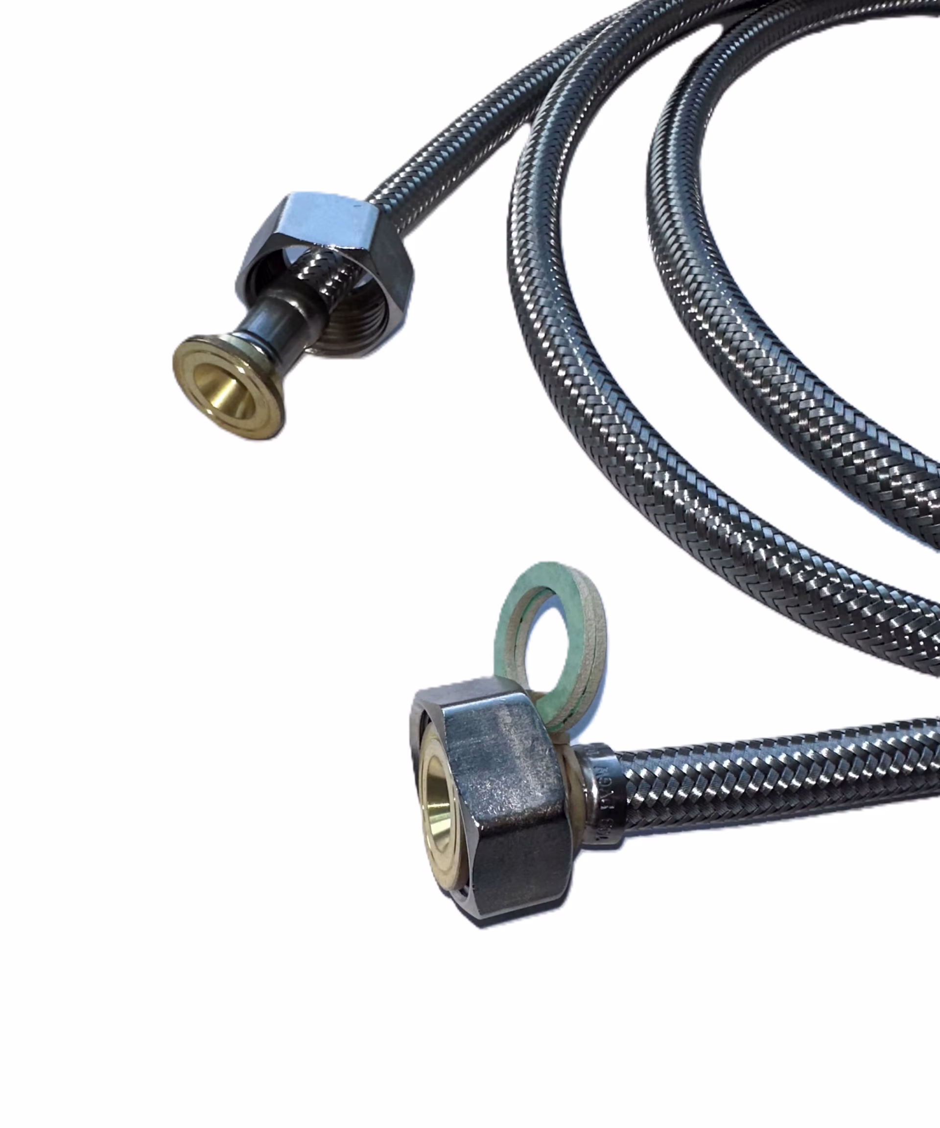 Tuyau renforcé DN12 2x écrou-raccord 3/4" 200cm de la marque Hydrogomma Tuyau blindé DN12 2x écrou-raccord 3/4" 200 cm de la catégorie Tuyaux blindés