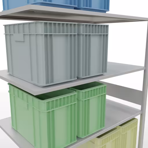 Étagère supplémentaire, étagère, système enfichable MULTIplus150, 3000 x 1300 x 800 mm, 7 étagères, gris clair RAL 7035 de la marque Schulte Lagertechnik de la gamme de produits du système enfichable