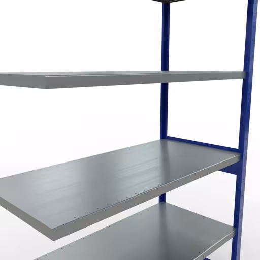 Figure n° 15 de l'article, système d'étagères MULTIplus250, système enfichable, 2500 x 1300 x 600 mm, 6 étagères, RAL 5010 bleu gentiane/galvanisé du groupe de produits système enfichable de Schulte Lagertechnik