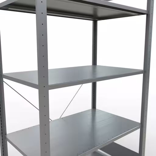 Étagère de base, étagère à étagères, système enfichable MULTIplus85, 2000 x 1000 x 600 mm, 5 étagères, galvanisées de Schulte Lagertechnik avec le réf. 13160