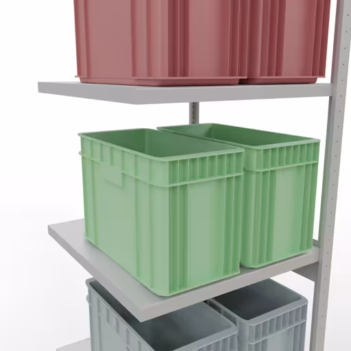 Immagine aggiuntiva dell'articolo Ripiano aggiuntivo, scaffale MULTIplus250 sistema a innesto, 3000 x 750 x 800 mm (AxLxP), 7 ripiani, barra longitudinale, RAL 7035 grigio chiaro da ripiano aggiuntivo