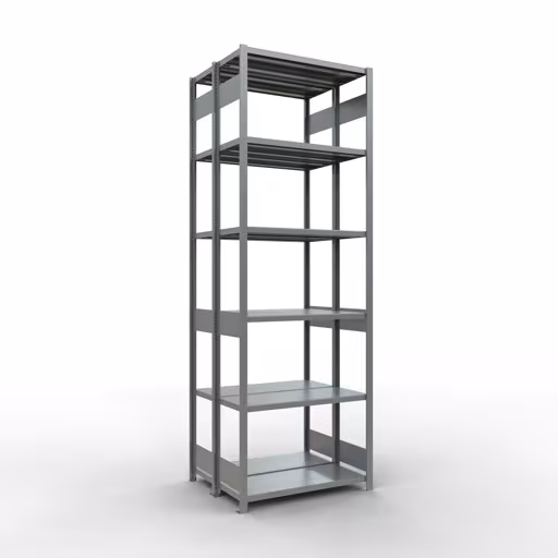 Étagère de base, étagère double, système d'étagères MULTIplus250, 3000 x 1000 x (2x400) mm, 2x7 étagères, galvanisé de Schulte Lagertechnik de la gamme d'étagères