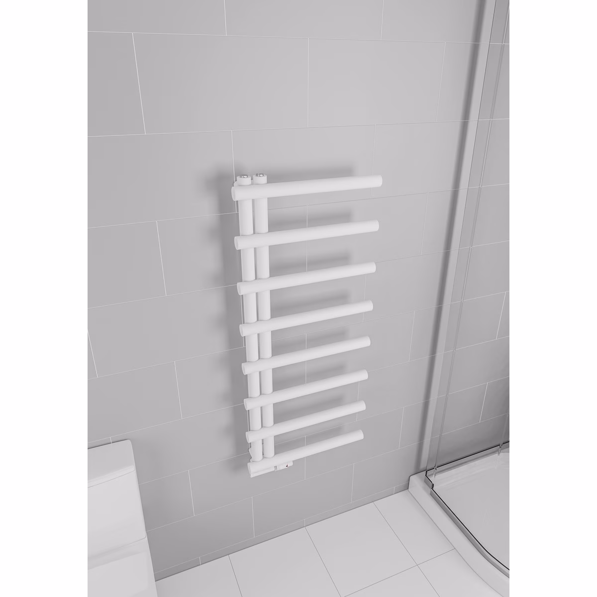 Ohne Text 7703581347924724440 Radiateur de salle de bains Mert Design modèle Metire, blanc, 500x1150 mm