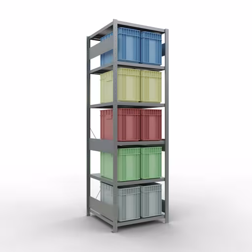 Figura n. 13 dell'articolo scaffale base, scaffale, sistema a innesto MULTIplus250, 2500 x 750 x 800 mm (AxLxP), 6 ripiani, traversa, zincato del gruppo di prodotti sistema a innesto della marca Schulte Lagertechnik