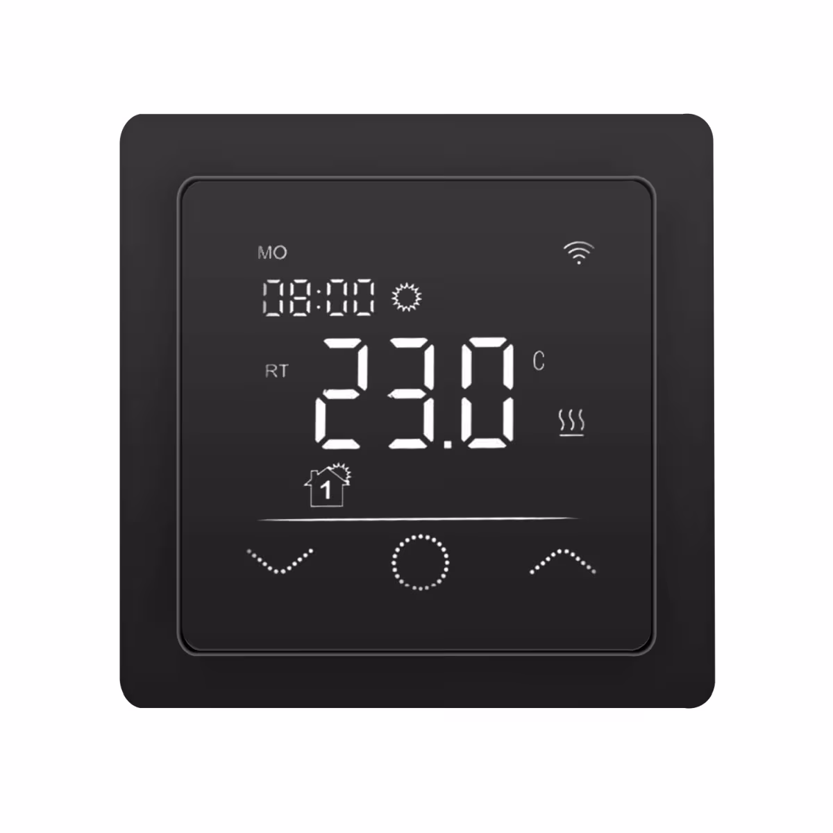 Regolatore di temperatura HoWaTech WLAN Touch 750 nero | per riscaldamento a pavimento elettrico | app tuya di HoWaTech con articolo n. 906043