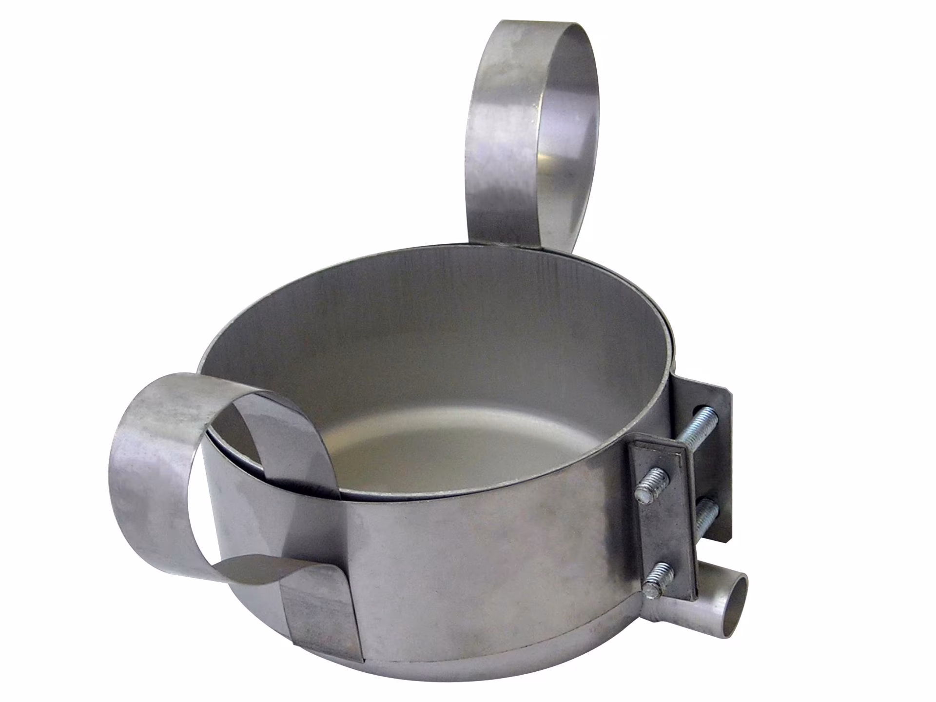 Base de tuyau EW à simple paroi D180 avec évacuation des condensats 250 mm et collier de serrage de la catégorie des systèmes d'échappement à simple paroi en acier inoxydable avec réf. 670327