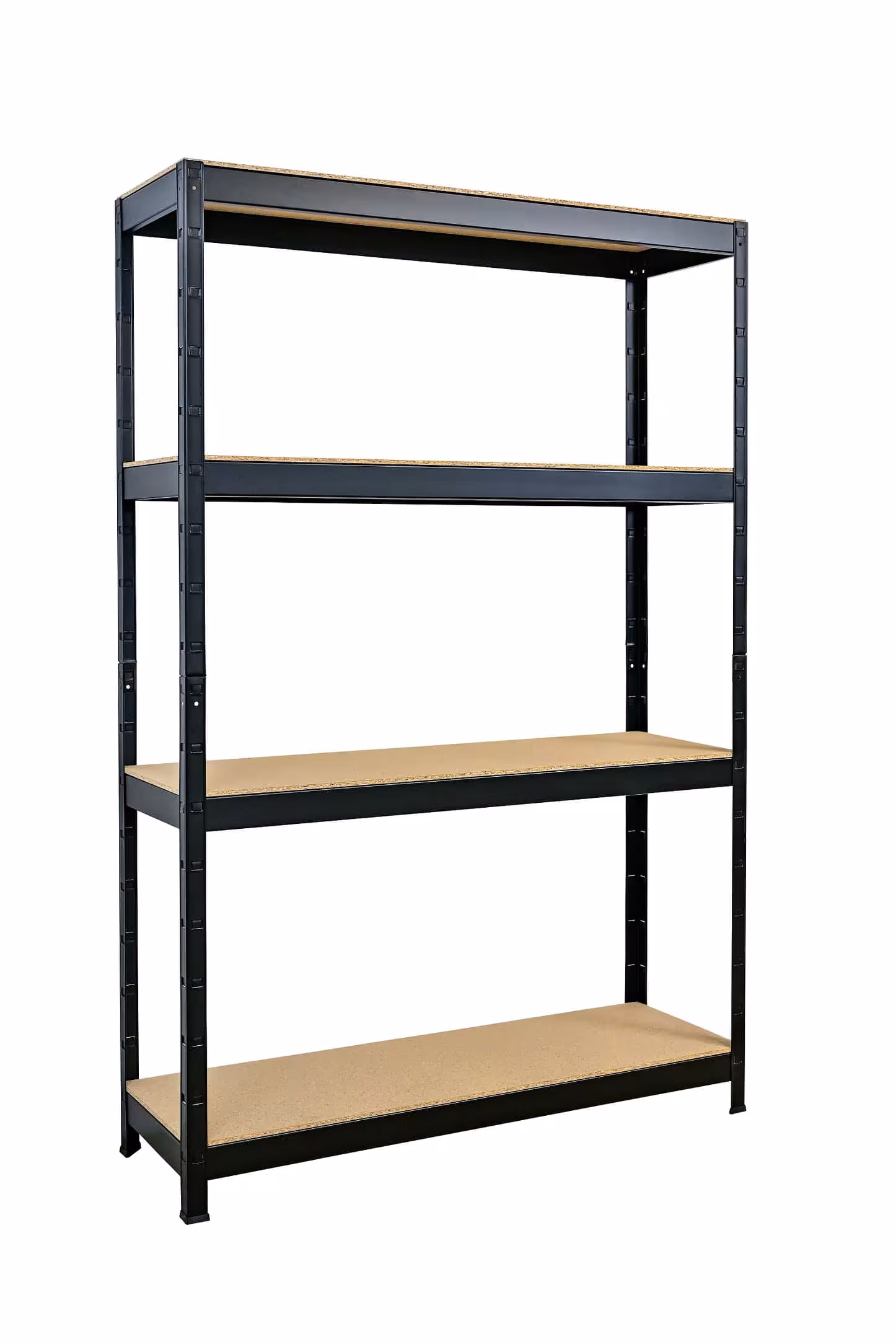 Étagère robuste SCHULTE Regalwelt avec 4 étagères en bois, 180x120x40 cm (HxLxP), noire de Schulte Regalwelt avec le numéro d'article : 180x120x40 cm (HxLxP). R4102-04-16-PEFC