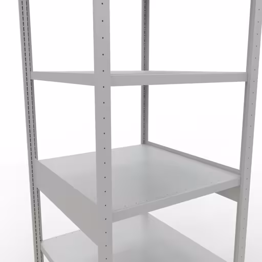 Étagère de base, étagère, système enfichable MULTIplus250, 2500 x 750 x 800 mm, 6 étagères, RAL 7035 gris clair de Schulte Lagertechnik de la catégorie système enfichable