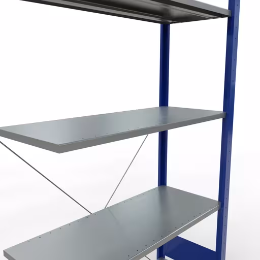 Étagère supplémentaire, étagère, système enfichable MULTIplus150, 2000 x 1000 x 400 mm, 5 étagères, RAL 5010/galvanisé de Schulte Lagertechnik avec le réf. 12645-B