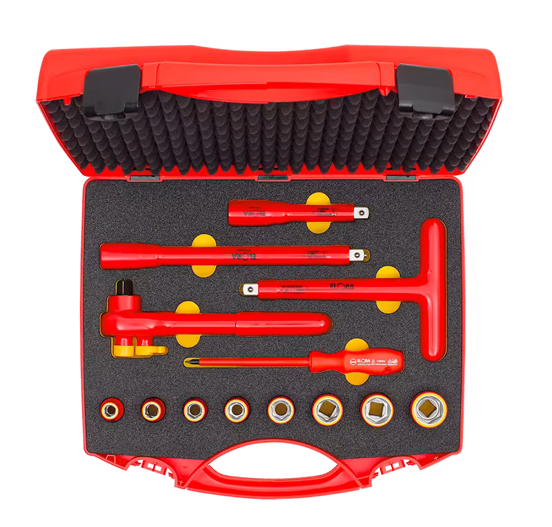 Jeu de douilles VDE 1/2" 971-S13 d'ELORA Jeu de clés à douilles VDE 1/2", ELORA-971-S13 de la catégorie VDE 1/2" - clés à douilles et outils de travail avec la référence réf. 0971500131000