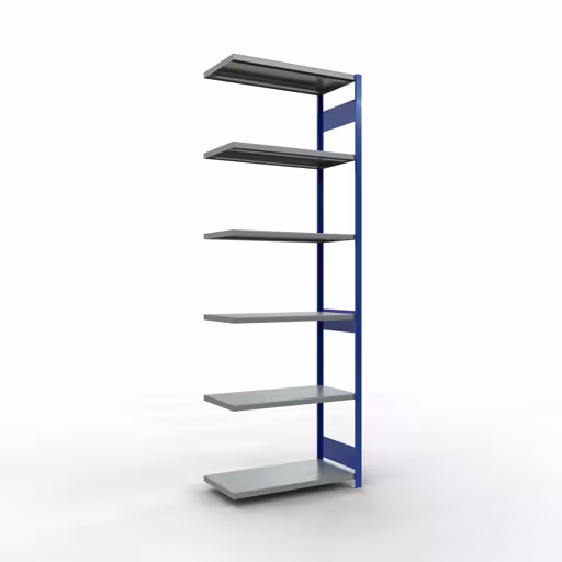 Figura n. 13 dell'articolo scaffale aggiuntivo, scaffale, sistema a innesto MULTIplus250, 3000 x 1000 x 500 mm, 7 ripiani, RAL 5010 blu genziana/zincato del gruppo di prodotti sistema a innesto della marca Schulte Lagertechnik