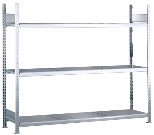 Figura n. 7 dell'articolo scaffale base, scaffale a campata larga WS 2000 con ripiani in acciaio, 2000 x 2250 x 800 mm, zincato, 3 livelli, portata per campata 1.200 kg del gruppo di prodotti scaffali a campata larga della marca Schulte Lagertechnik