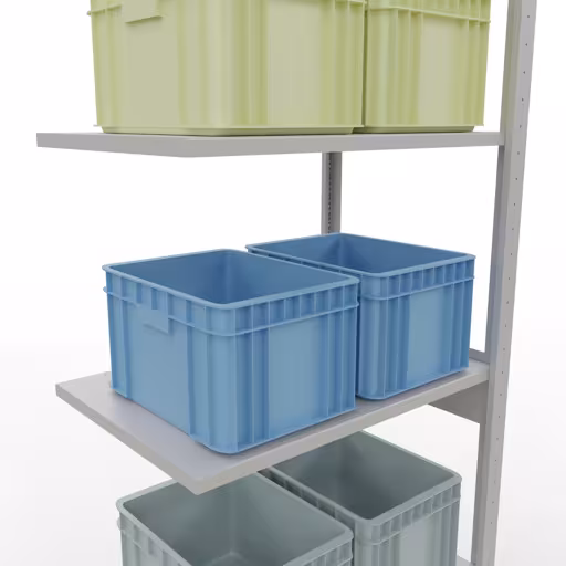 Rayonnage supplémentaire, étagère, système enfichable MULTIplus150, 2500 x 750 x 500 mm (HxLxP), 6 étagères, barres de longueur, RAL 7035 gris clair avec le numéro d'article. 32656-75-LR Rayonnage supplémentaire, étagère, système enfichable MULTIplus150, 2500 x 750 x 500 mm, 6 étagères, gris clair RAL 7035 de Schulte Lagertechnik de la catégorie des systèmes enfichables