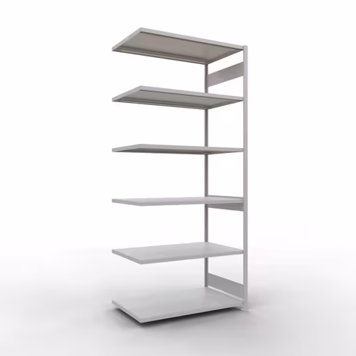 Figure n° 13 de l'article, système d'étagères MULTIplus250, système enfichable, 3000 x 1300 x 800 mm, 7 étagères, RAL 7035 gris clair du groupe de produits système enfichable de Schulte Lagertechnik