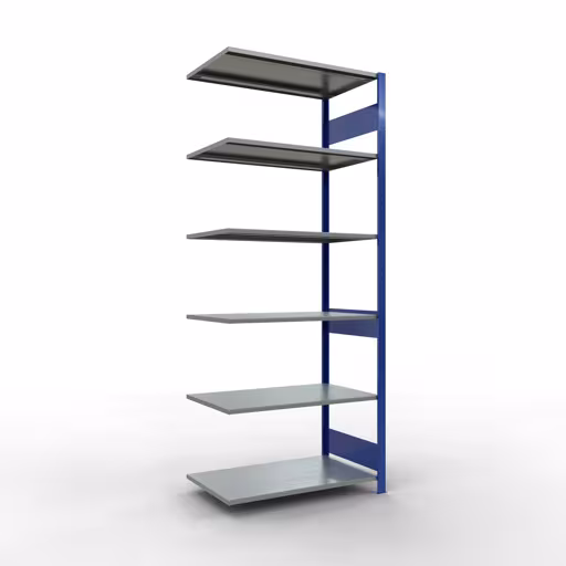 Rayonnage supplémentaire, étagère, système enfichable MULTIplus150, 2500 x 1000 x 600 mm, 6 étagères, RAL 5010 bleu gentiane/galvanisé de Schulte Lagertechnik de la catégorie système enfichable
