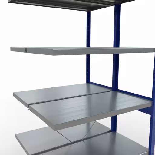 Figura n. 13 dell'articolo scaffale aggiuntivo, scaffale doppio, sistema di scaffali MULTIplus250, 2500 x 1000 x (2x500) mm (AxLxP), 2x6 ripiani, traversa, RAL 5010 blu genziana dal gruppo di prodotti scaffali della marca Schulte Lagertechnik