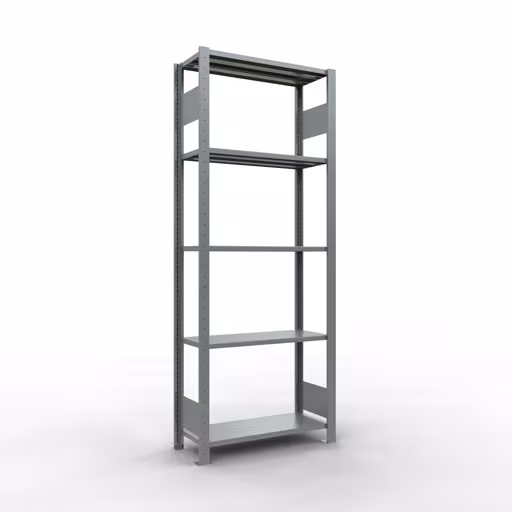 Étagère de base, étagère à étagères, système enfichable MULTIplus150, 2000 x 750 x 300 mm, 5 étagères, galvanisées de Schulte Lagertechnik avec le numéro d'article. 12730-75-LR