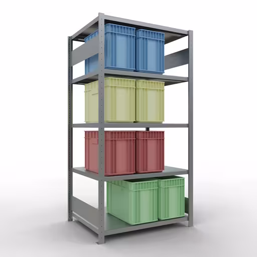 Étagère de base, étagère, système enfichable MULTIplus250, 2000 x 1000 x 800 mm, 5 étagères, galvanisée de la marque Schulte Lagertechnik de la gamme de produits du système enfichable