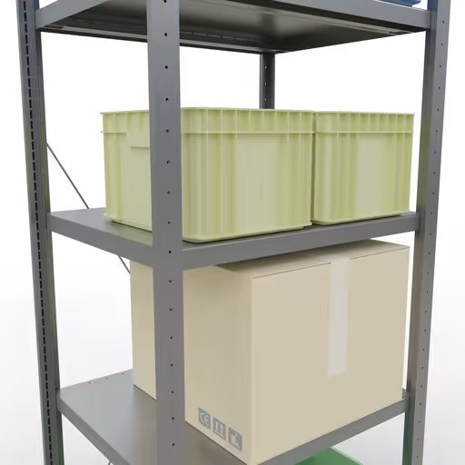 Image supplémentaire de l'article Étagère de base, étagère, système enfichable MULTIplus250, 2000 x 750 x 600 mm, 5 étagères, galvanisé à partir de l'étagère de base