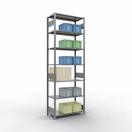 Figure n° 13 de l'article étagère de base, système d'étagères enfichables MULTIplus85, 3000 x 1000 x 500 mm, 7 étagères, galvanisées du groupe de produits système enfichable de la marque Schulte Lagertechnik