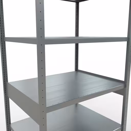Une autre vue de l'article Etagère Basic, étagère système enfichable MULTIplus250, 2500 x 1000 x 800 mm, 6 étagères, galvanisée de la catégorie système enfichable