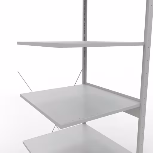 Image du produit n° 14 de l'article étagère complémentaire, étagère à étagères, système enfichable MULTIplus150, 2500 x 750 x 800 mm, 6 étagères, traverse, RAL 7035 gris clair de la gamme de produits du système enfichable de Schulte Lagertechnik