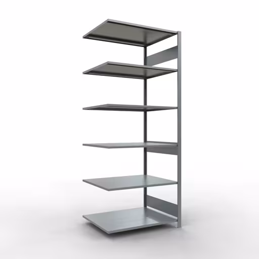 Scaffali aggiuntivi, scaffali, sistema a innesto MULTIplus150, 2500 x 1000 x 800 mm (AxLxP), 6 ripiani, barre longitudinali, zincato della marca Schulte Lagertechnik dalla gamma di prodotti dei sistemi a innesto