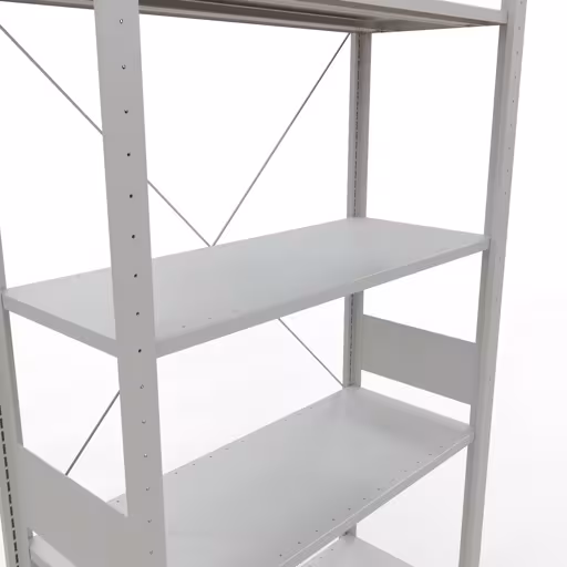 Figura n. 7 dell'articolo scaffale base, scaffale, sistema a innesto MULTIplus150, 3000 x 1000 x 400 mm (AxLxP), 7 ripiani, traversa, RAL 7035 grigio chiaro del gruppo di prodotti sistema a innesto della marca Schulte Lagertechnik
