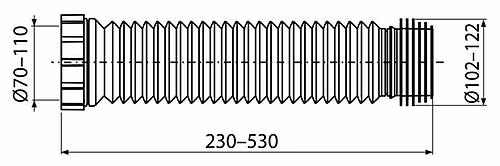 Zusatzbild 2587878 Raccord WC 20-52cm