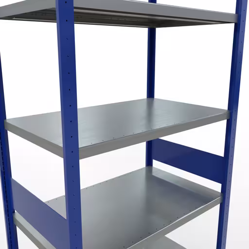 Figure n° 14 de l'article étagère de base, étagère, système enfichable MULTIplus330, 3000 x 1000 x 600 mm, 7 étagères, RAL 5010 bleu gentiane/galvanisé du groupe de produits système enfichable de Schulte Lagertechnik
