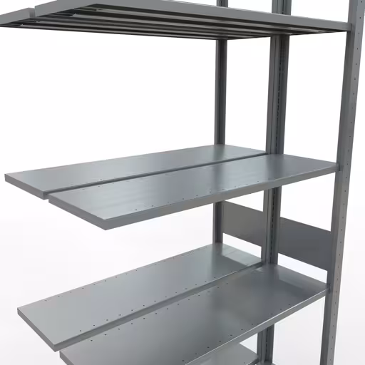Figure n° 13 de l'article étagère complémentaire, étagère double, système d'étagères enfichables MULTIplus150, 3000 x 1000 x (2x300) mm, 2x7 étagères, galvanisées du groupe de produits étagères de la marque Schulte Lagertechnik