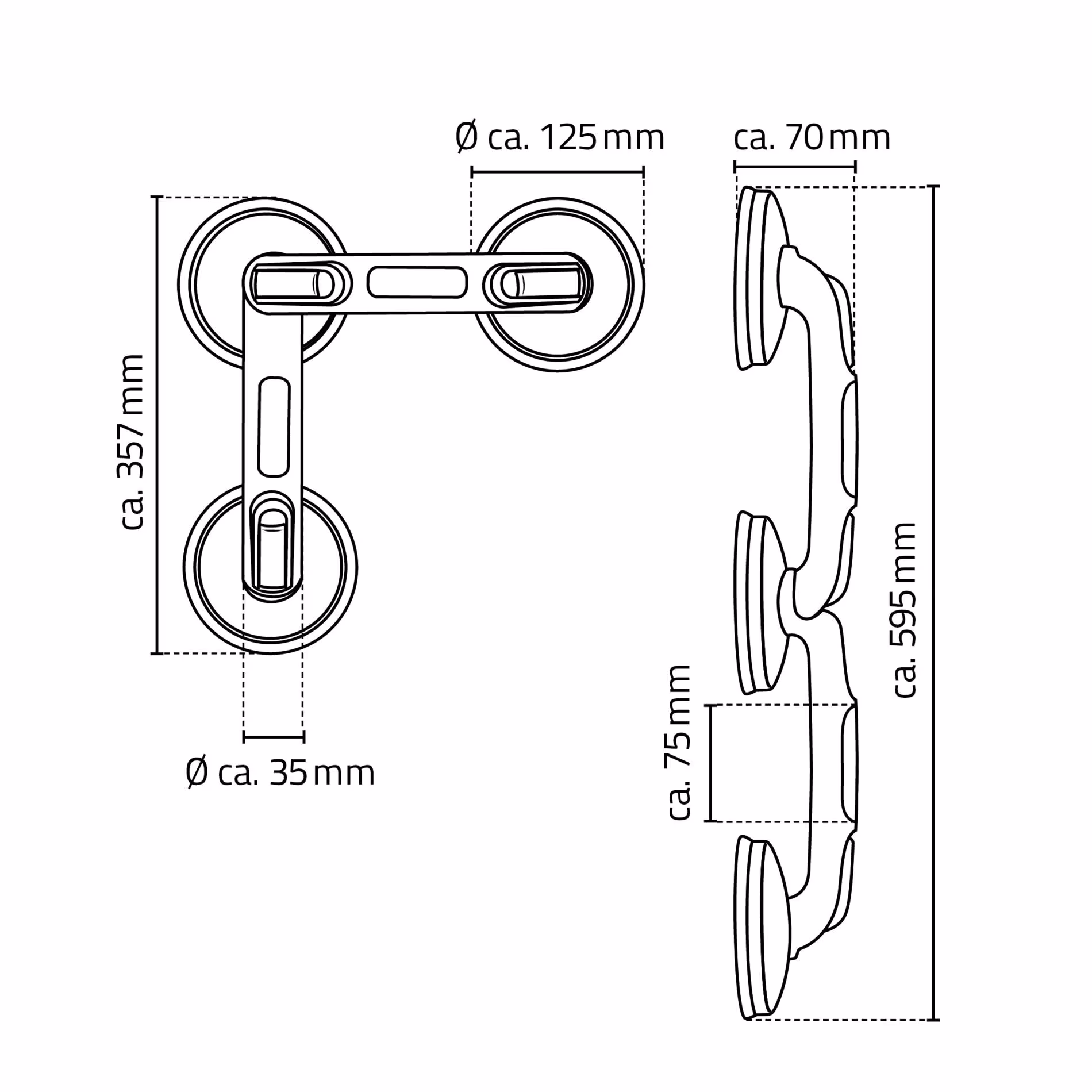 Immagine aggiuntiva dell'articolo Maniglia di aspirazione angolare Rob L, bianca, ABS Immagine aggiuntiva dell'articolo Maniglia di aspirazione angolare Rob L, bianca, ABS di maniglie