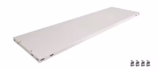 Figura n. 7 dell'articolo ripiano aggiuntivo MULTIplus85 1300 x 300, RAL 7035 grigio chiaro, inclusi 4 supporti per ripiani del gruppo di prodotti Scaffalature per ufficio della marca Schulte Lagertechnik
