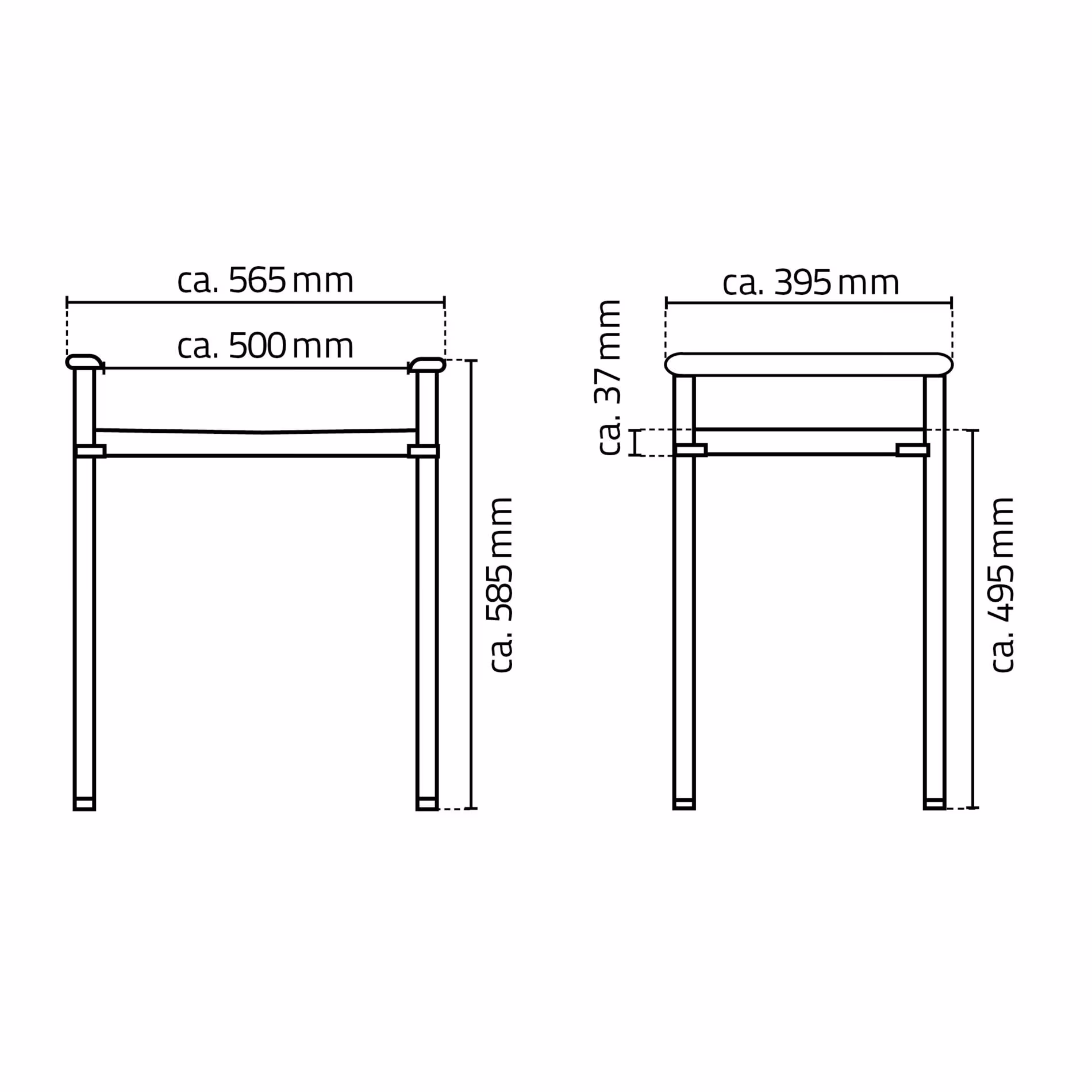 Une autre vue de l'article Tabouret de salle de bain Zac, noir Une autre vue de l'article Tabouret de salle de bain Zac, noir de la catégorie équipement de salle de bain & sanitaire